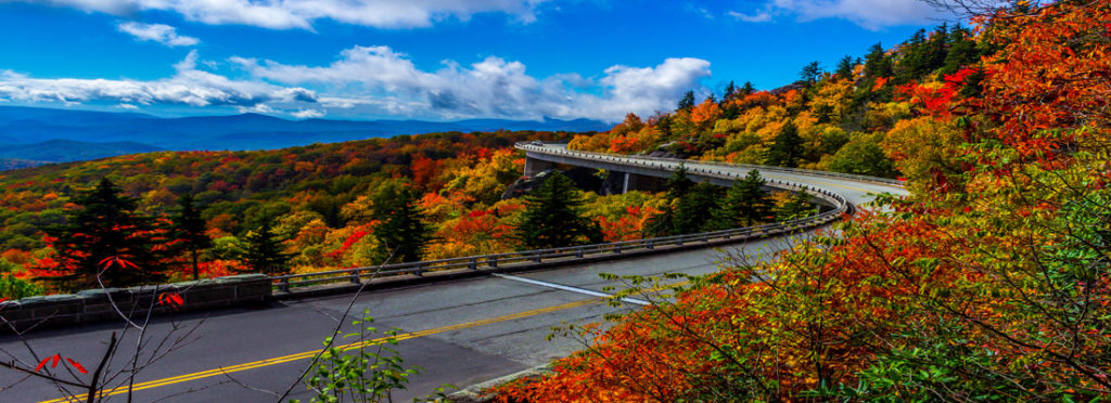 Linn Cove Viaduct on the Blue Ridge Parkway, North Carolina - Lion's ...